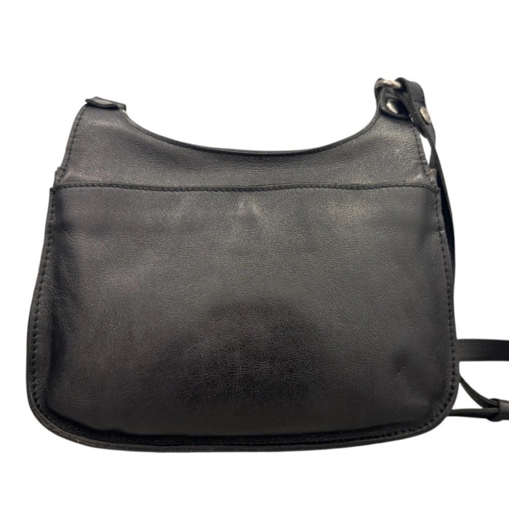 Patricia Nash Classic Black Leather Shoulder Bag
